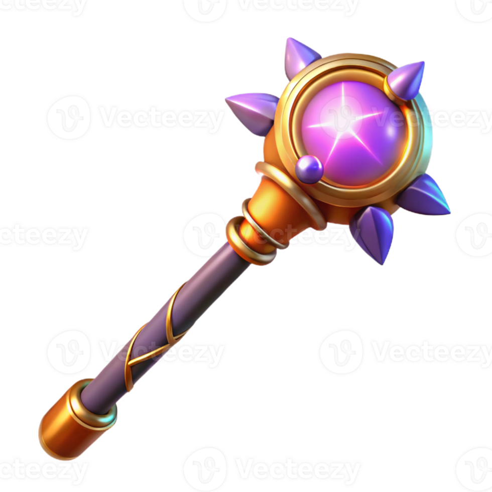 extraordinary rustic Fantasy 3D Model Magical Staff exclusive png