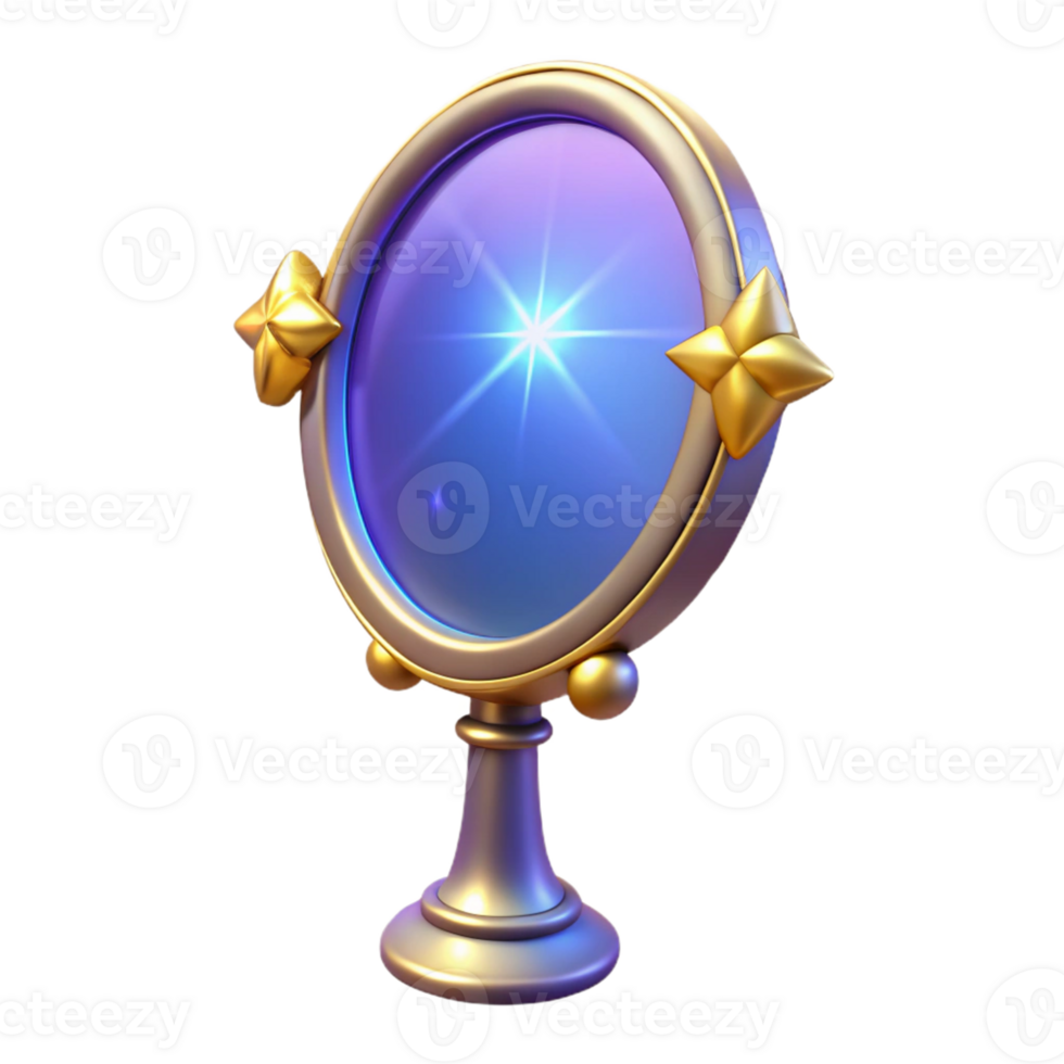 wonderful creative 3D Render Magical Mirror Illustration detailed png