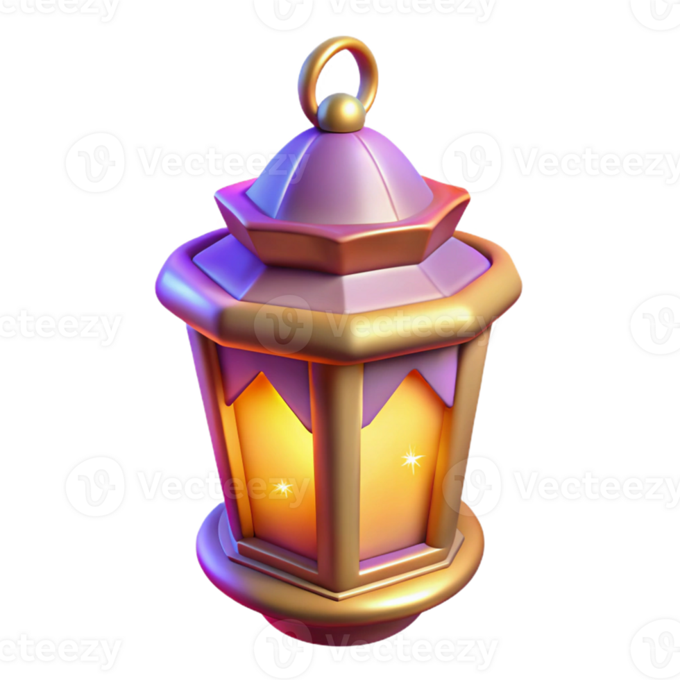 serene minimalist Glowing 3D Lantern Illustration high quality png