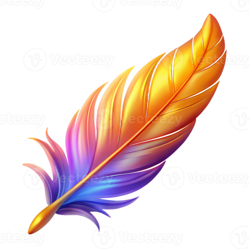 wonderful creative Vibrant Colorful Feather Illustration exclusive png