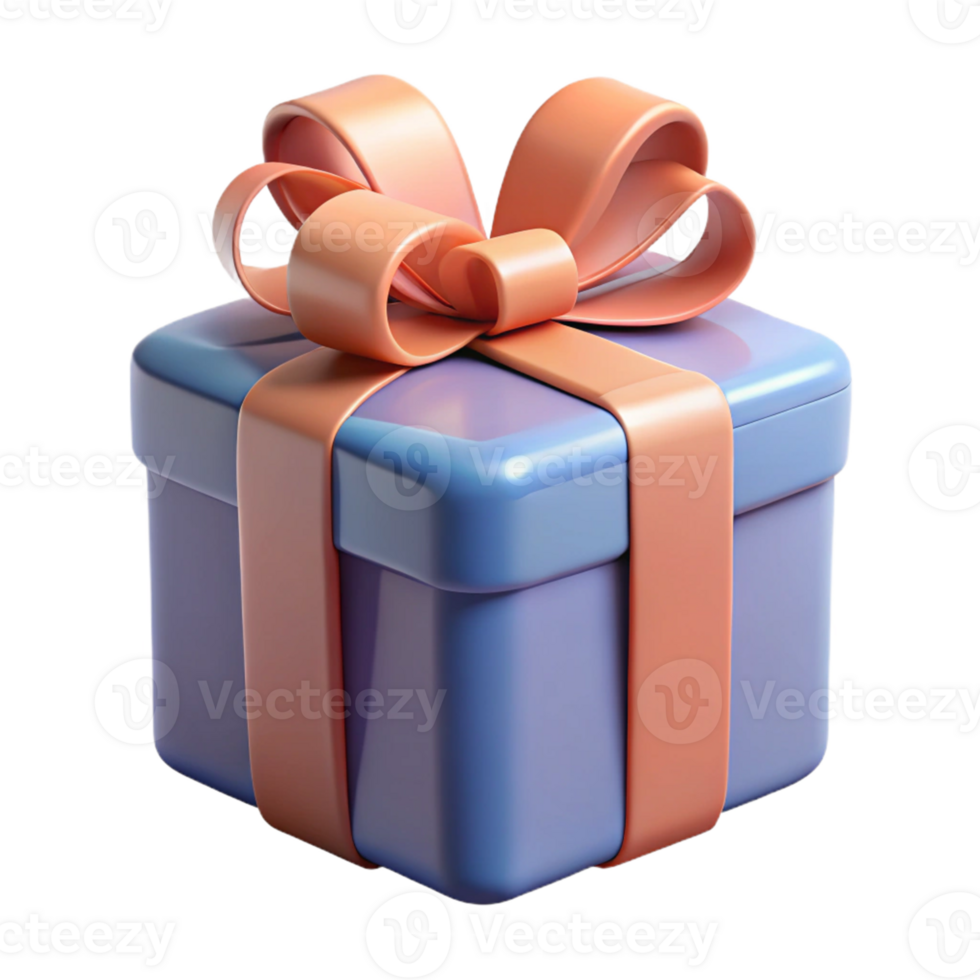 magnificent modern 3D Render Gift Box with Bow high resolution png