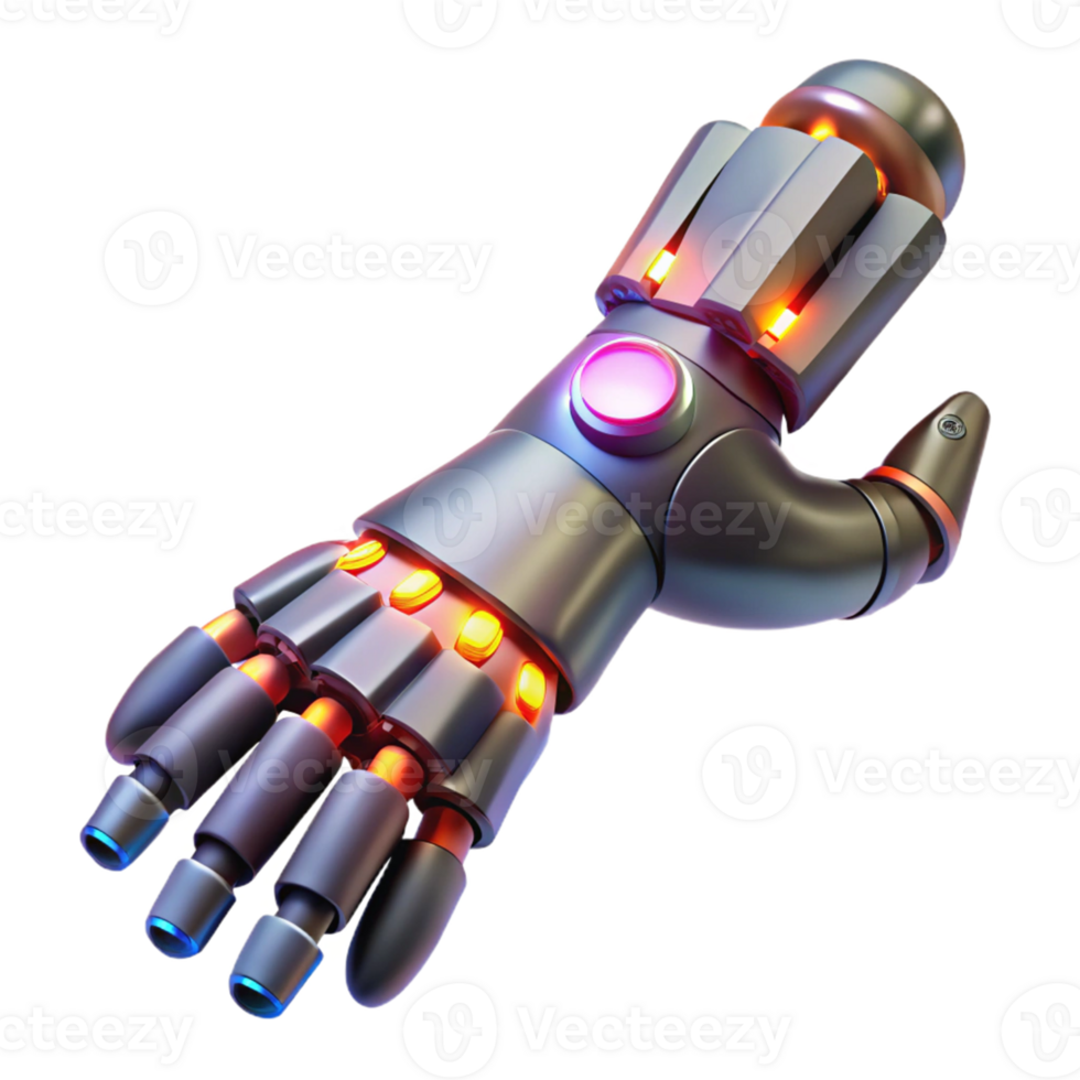 beautiful rustic 3D Render Futuristic Robotic Hand Illustration high quality png