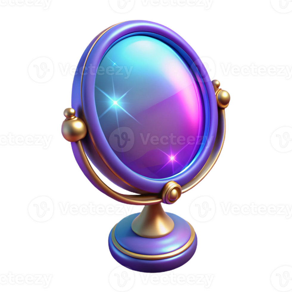 stunning traditional 3D Render of a Magical Mirror high resolution png