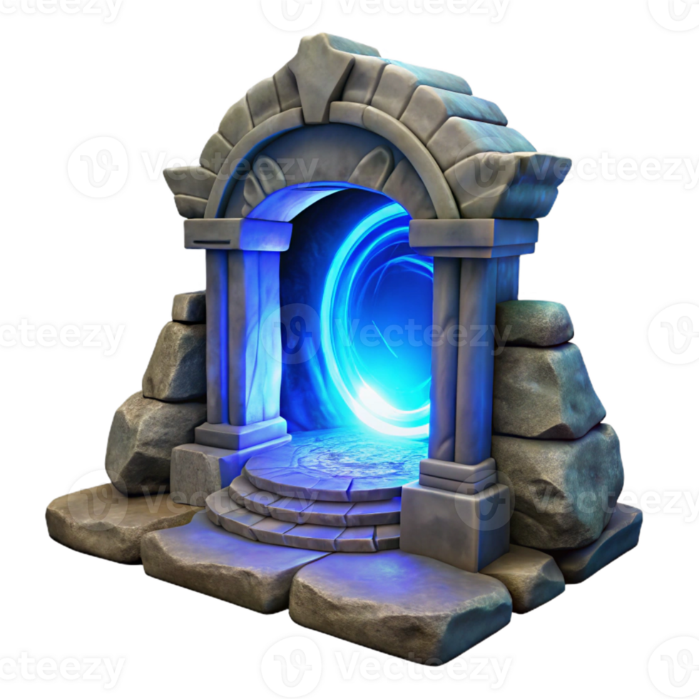 stunning abstract Stone Portal 3D Render detailed png