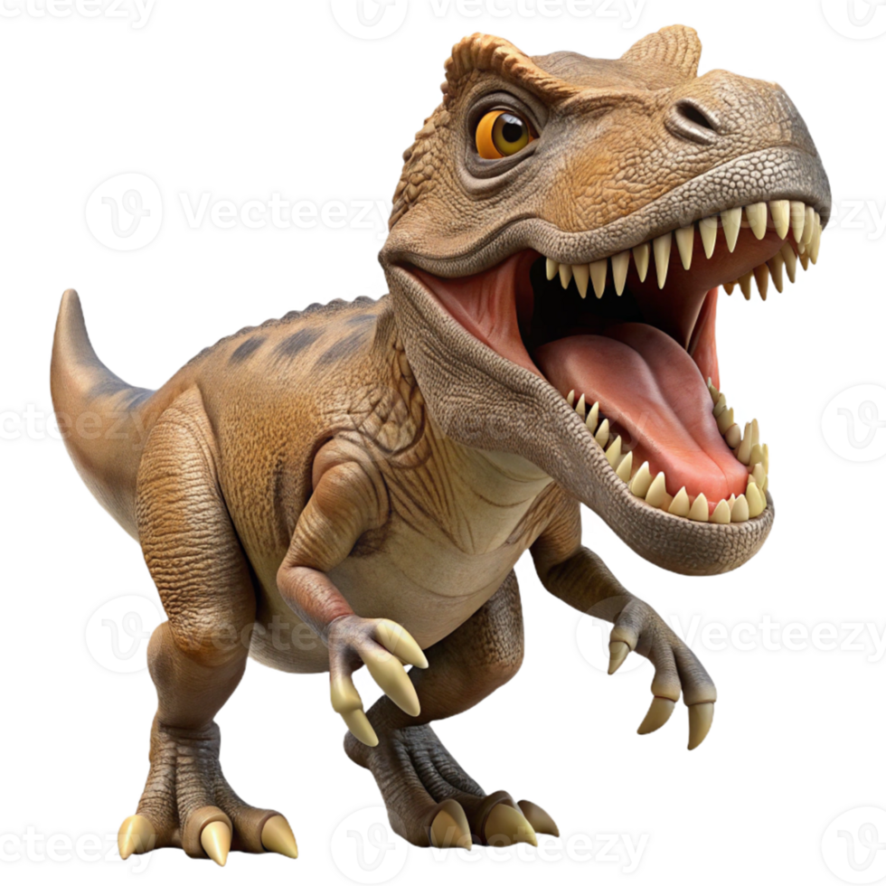 wonderful modern Cute Cartoon T-Rex 3D Render high quality png