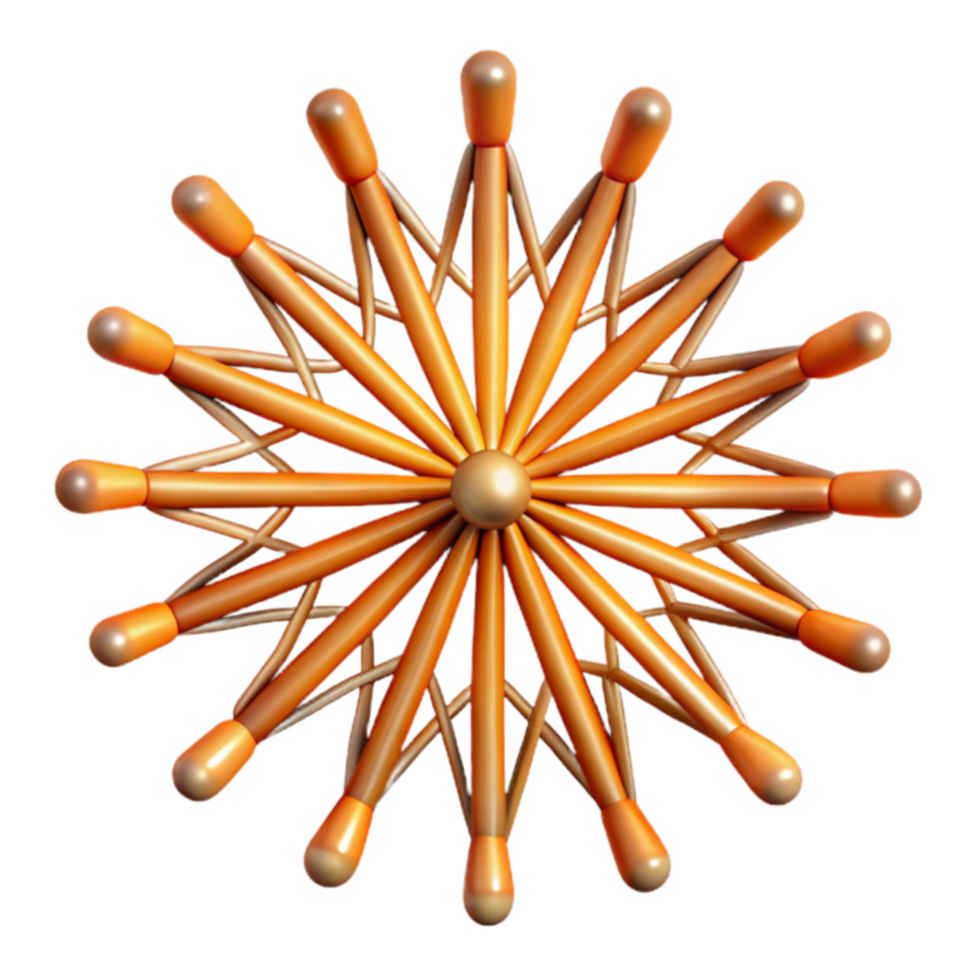 Abstract Geometric Starburst Design png