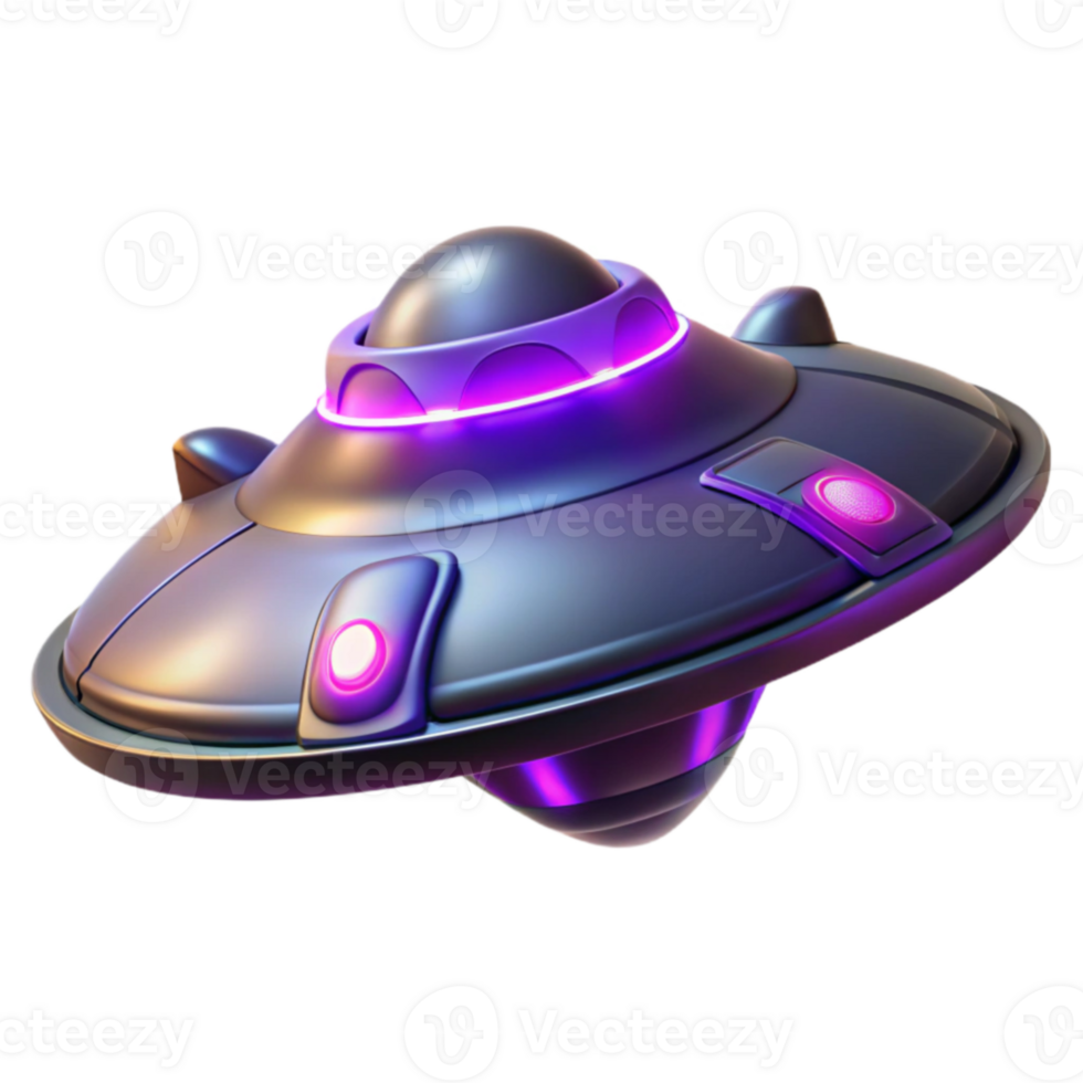 vibrant abstract Futuristic Spaceship 3D Render exclusive png