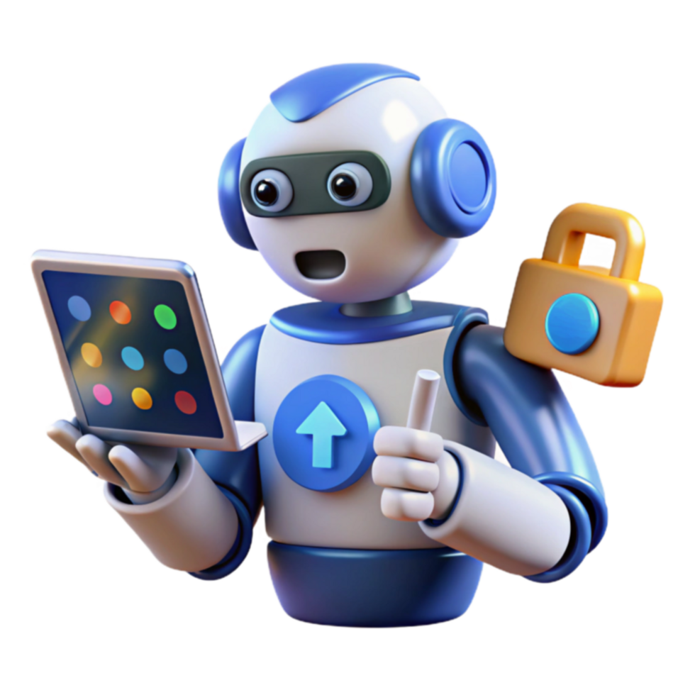 Robot Data Upload Secure Digital Transformation png