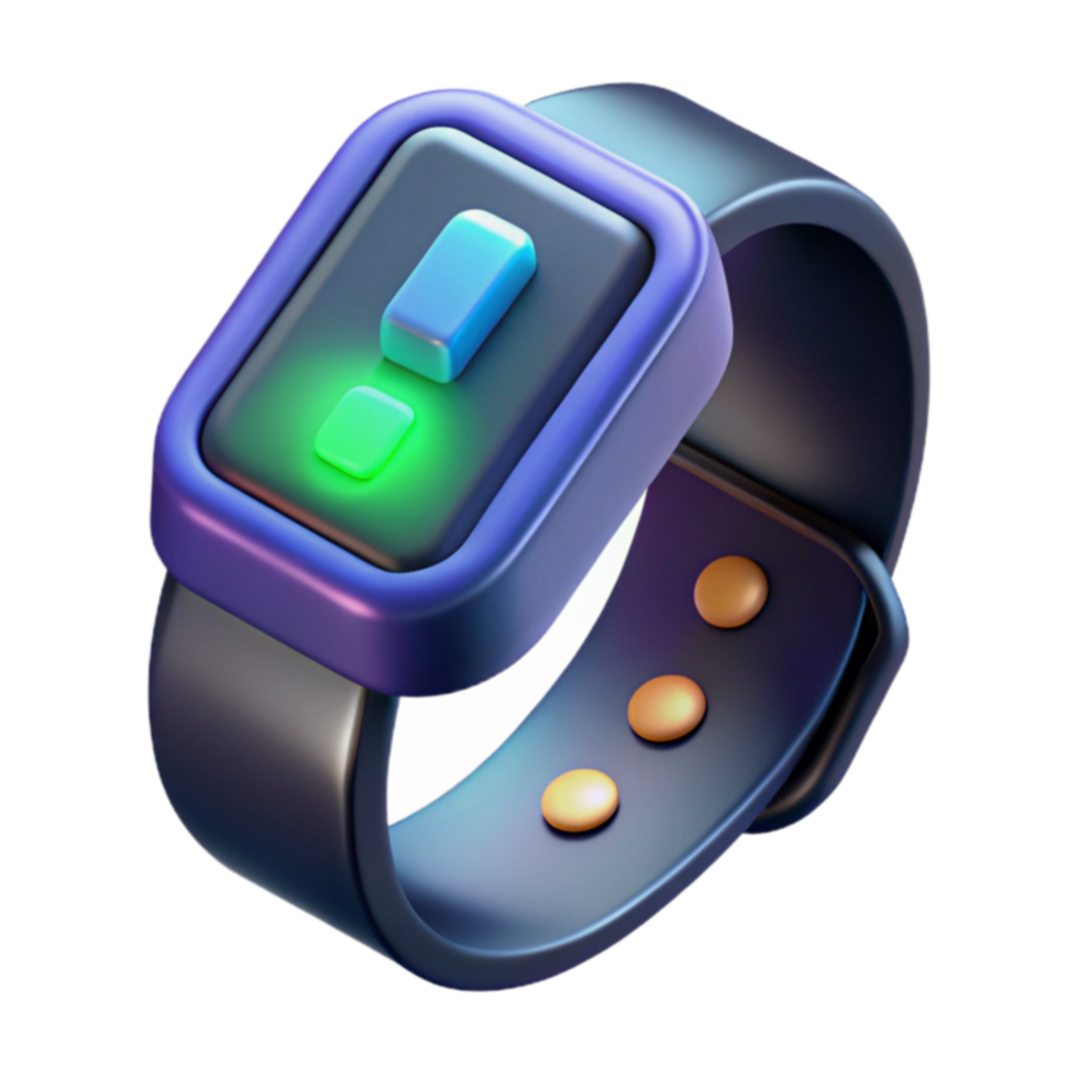 Futuristic Smartwatch with Illuminated Interface png