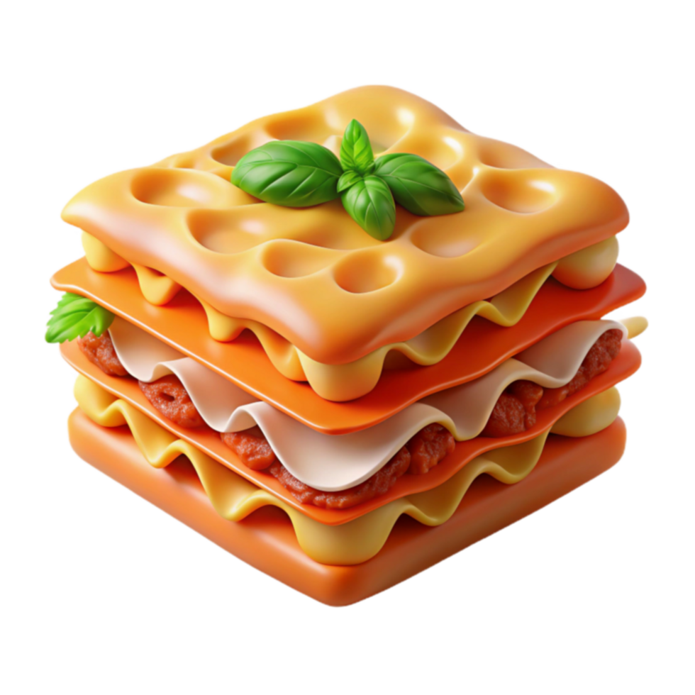 Delicious Lasagna Layers of Pasta, Cheese, and Sauce png