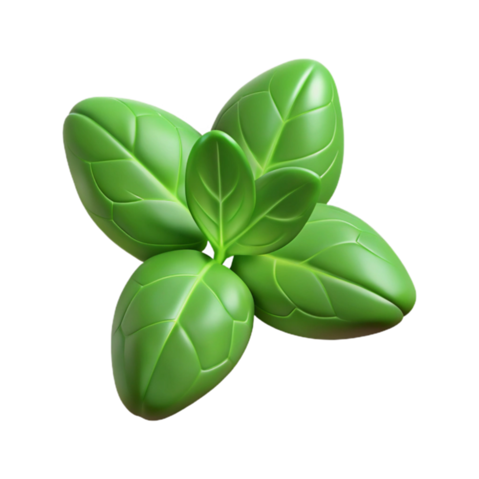 Vibrant Green Basil Leaves, Fresh Herb Sprig png