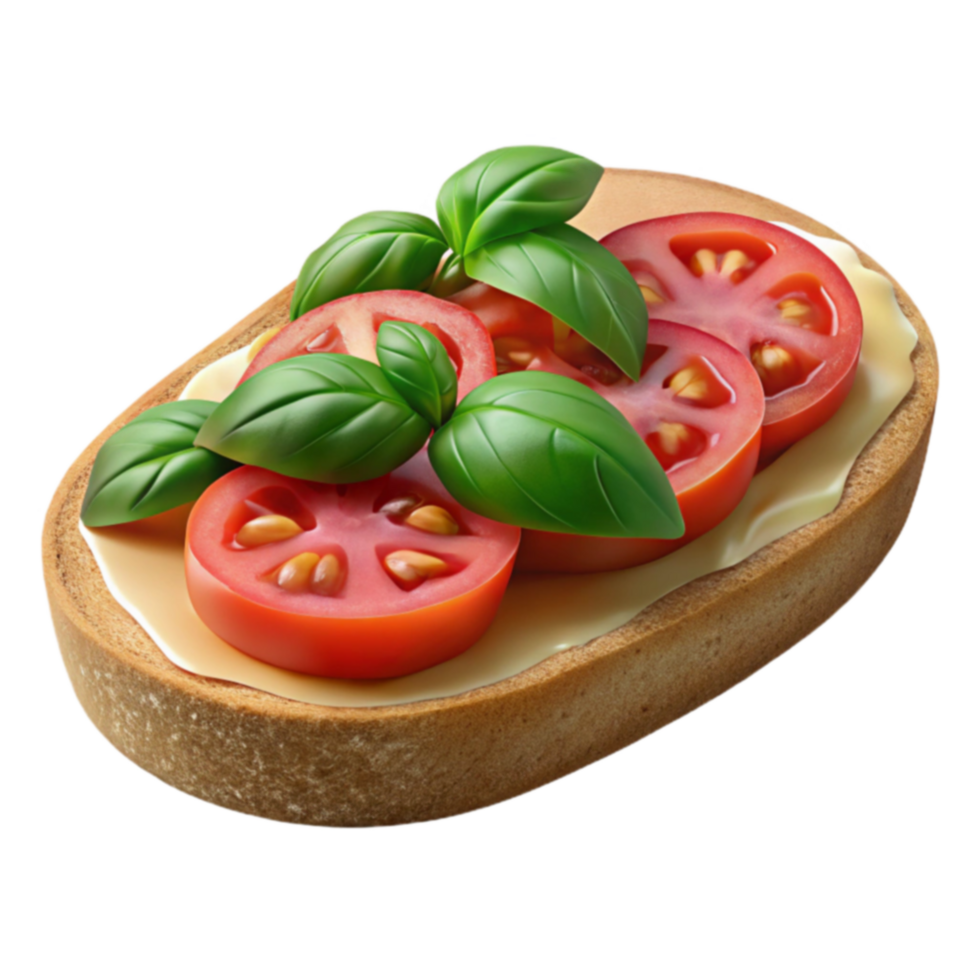 Simple Tomato Basil Toast Recipe png