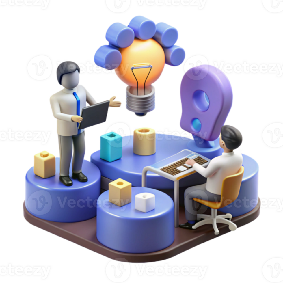 Innovative Collaboration Idea Generation and Team Workflow png