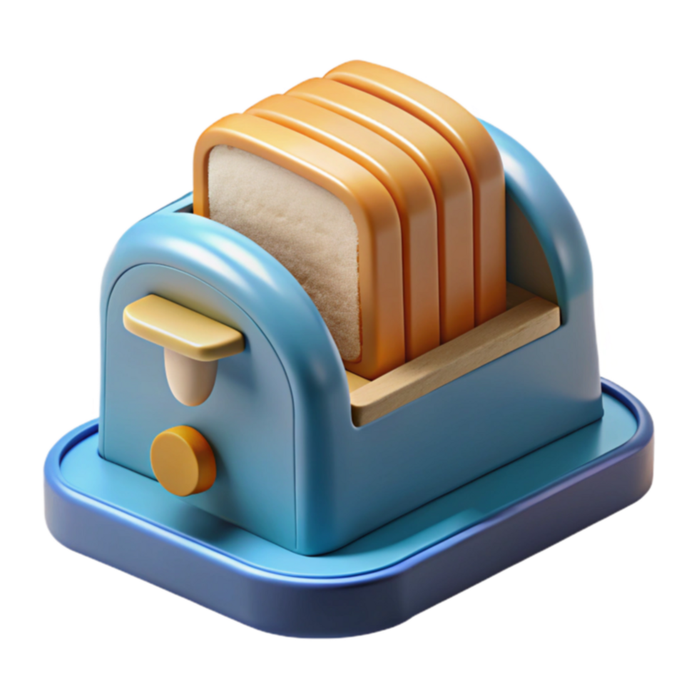 Toasted Bread in Retro Toaster png