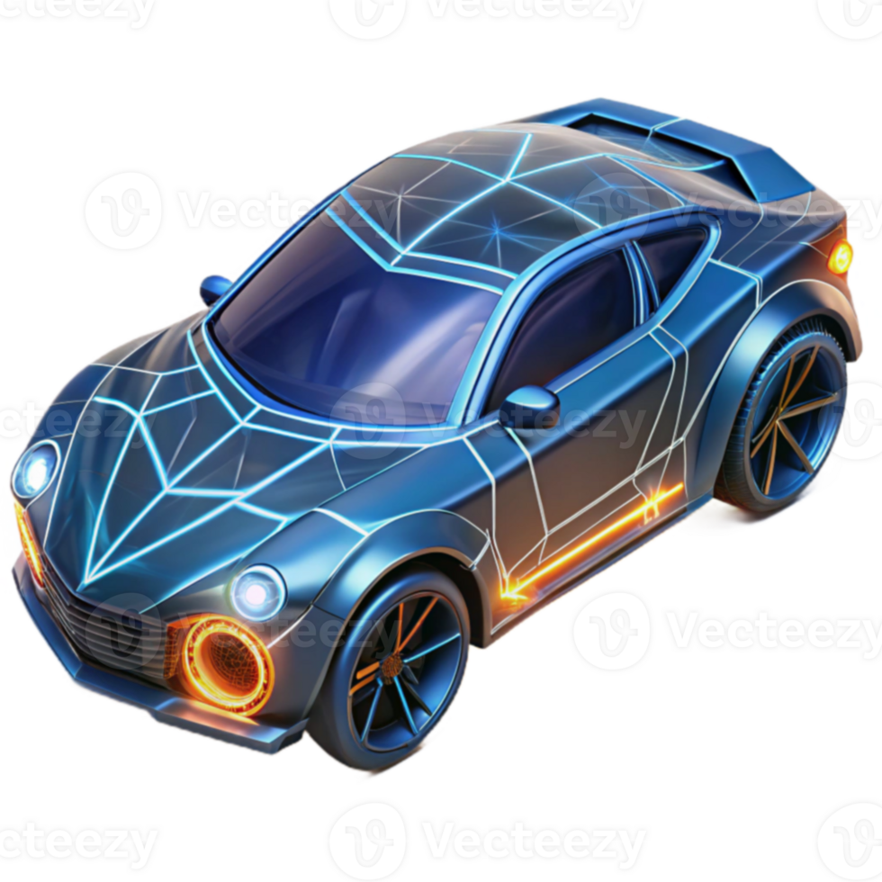 Futuristic Sports Coupe Concept Car Design png