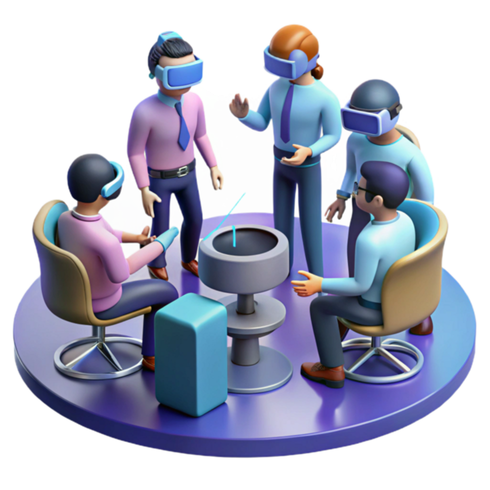 Virtual Reality Collaboration Immersive Group Experiences png