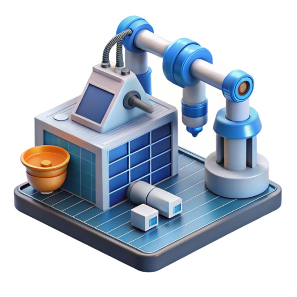 Automated Factory System Robotic Arm Production Line png
