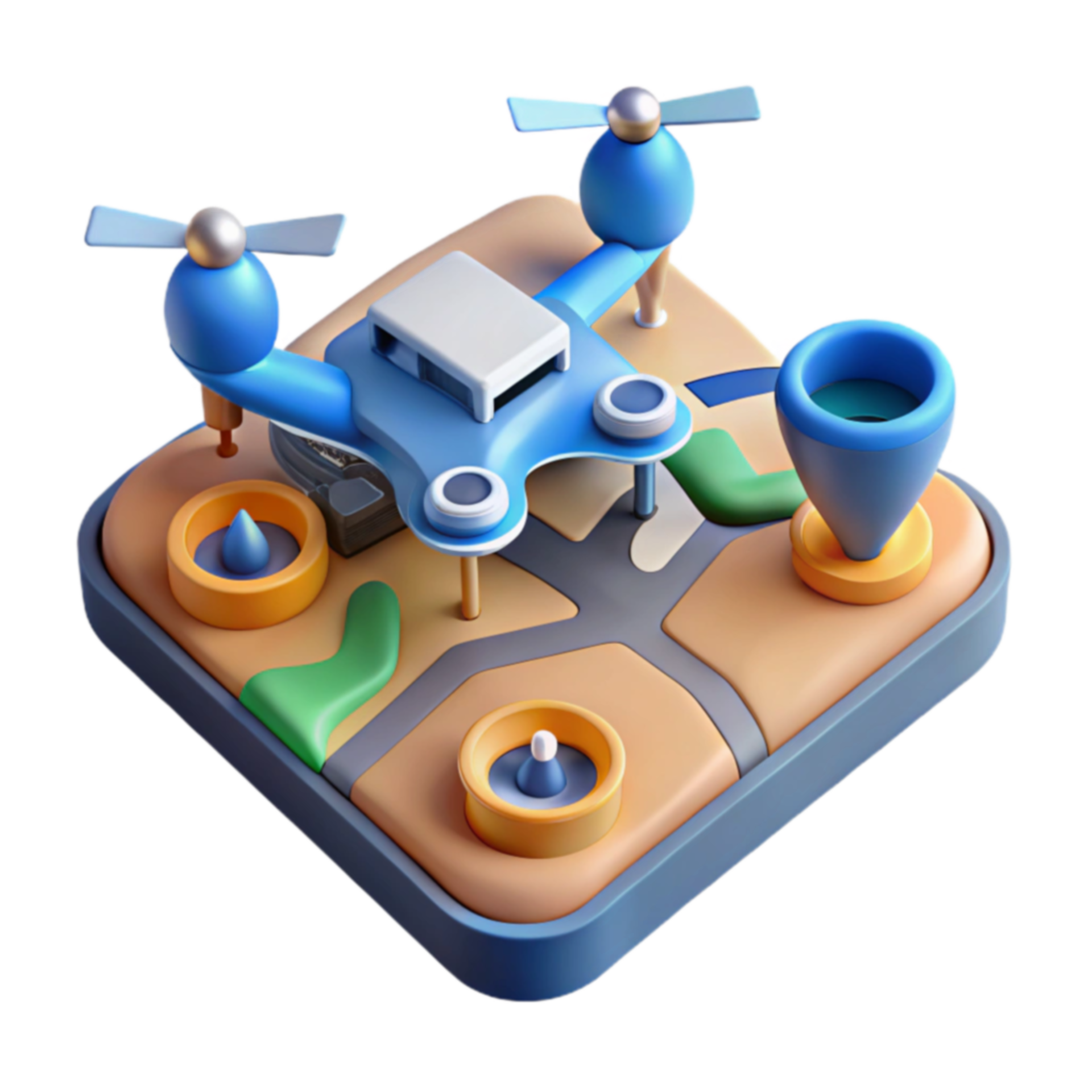 Drone delivery route mapping app 56479594 png