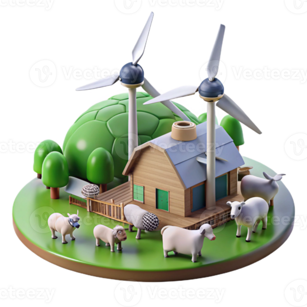 Sustainable Farm Wind Energy Animal Husbandry png