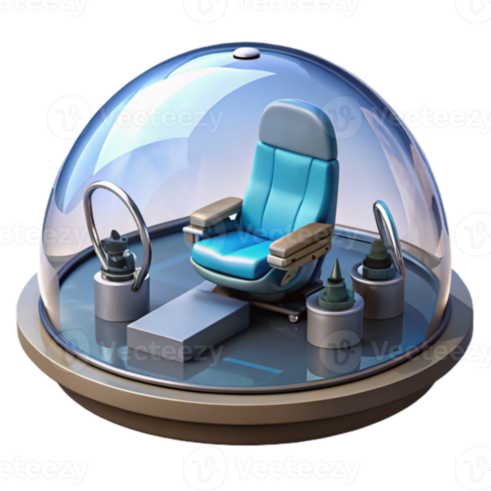 Futuristic Single-Seater Enclosed Vehicle png