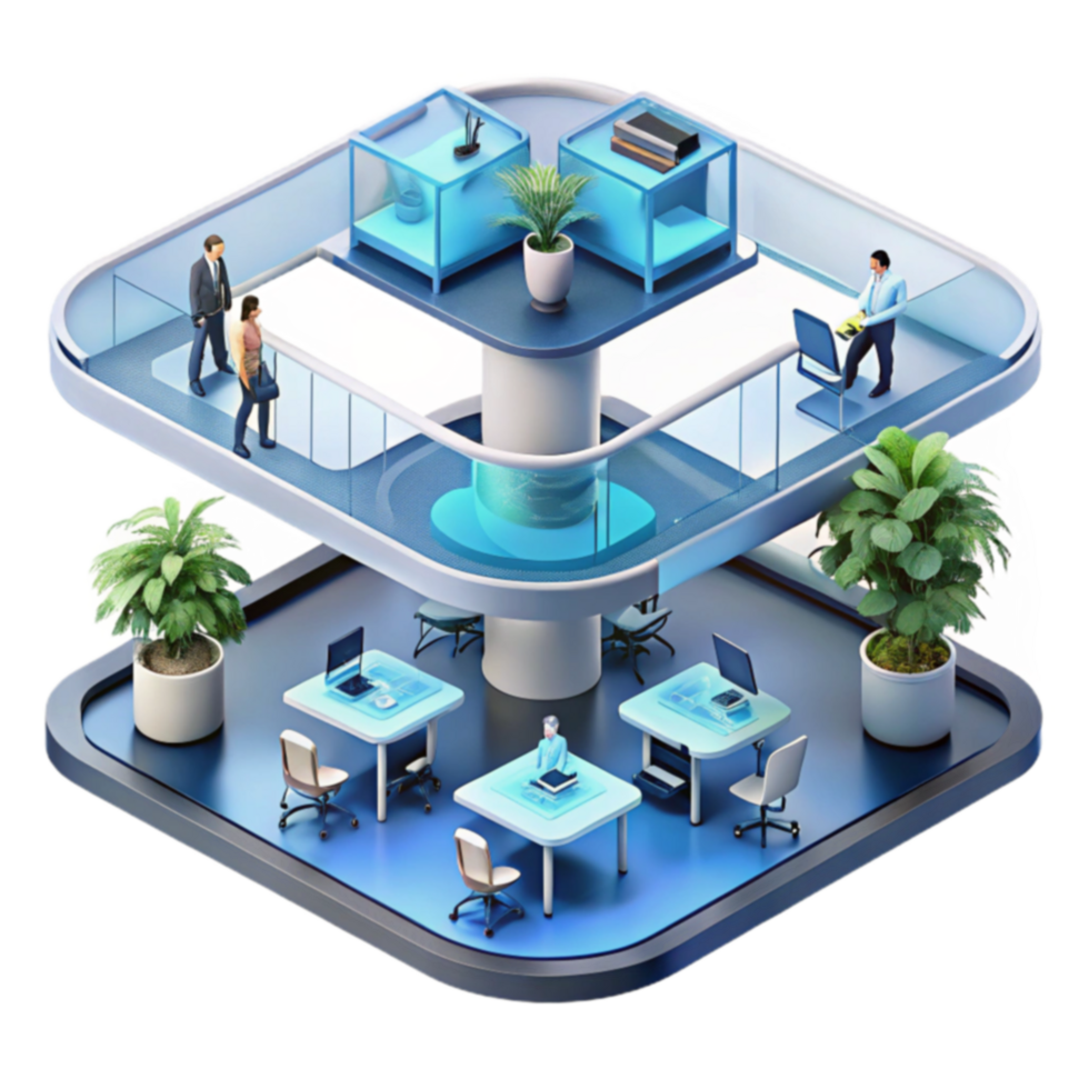 Modern Office Workspace Design Productivity Collaboration png
