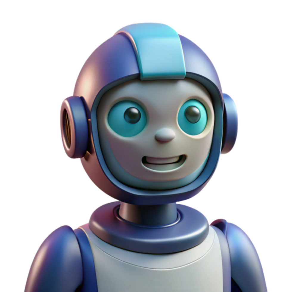Friendly Robot, 3D Render, Cute AI, Digital Character, Childlike, Animated, Futuristic, Space Explorer, Playful, Technology png