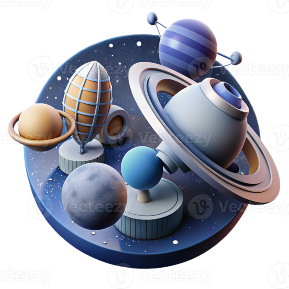 Celestial Bodies A 3D Space Exploration png