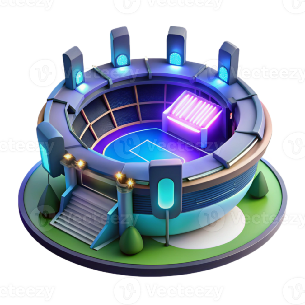 Futuristic Arena 3D Stadium Design png