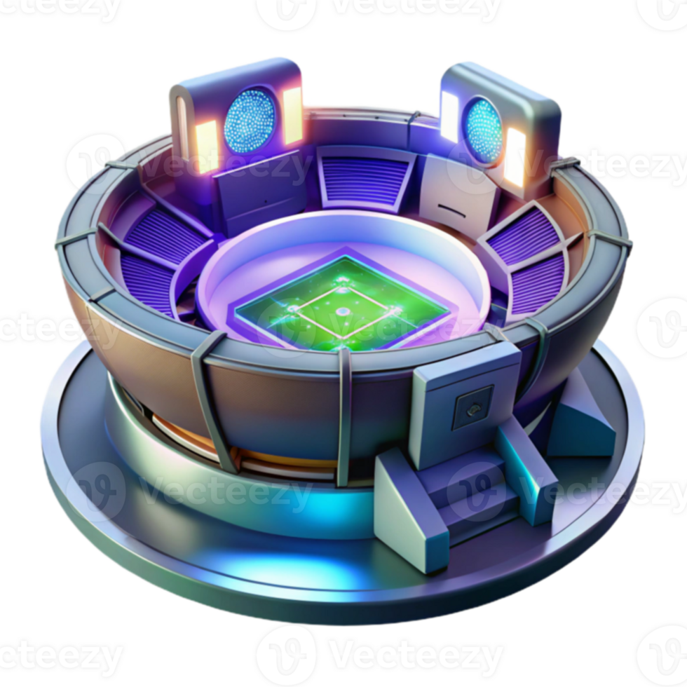Futuristic Stadium 3D Model of a Miniature Arena png