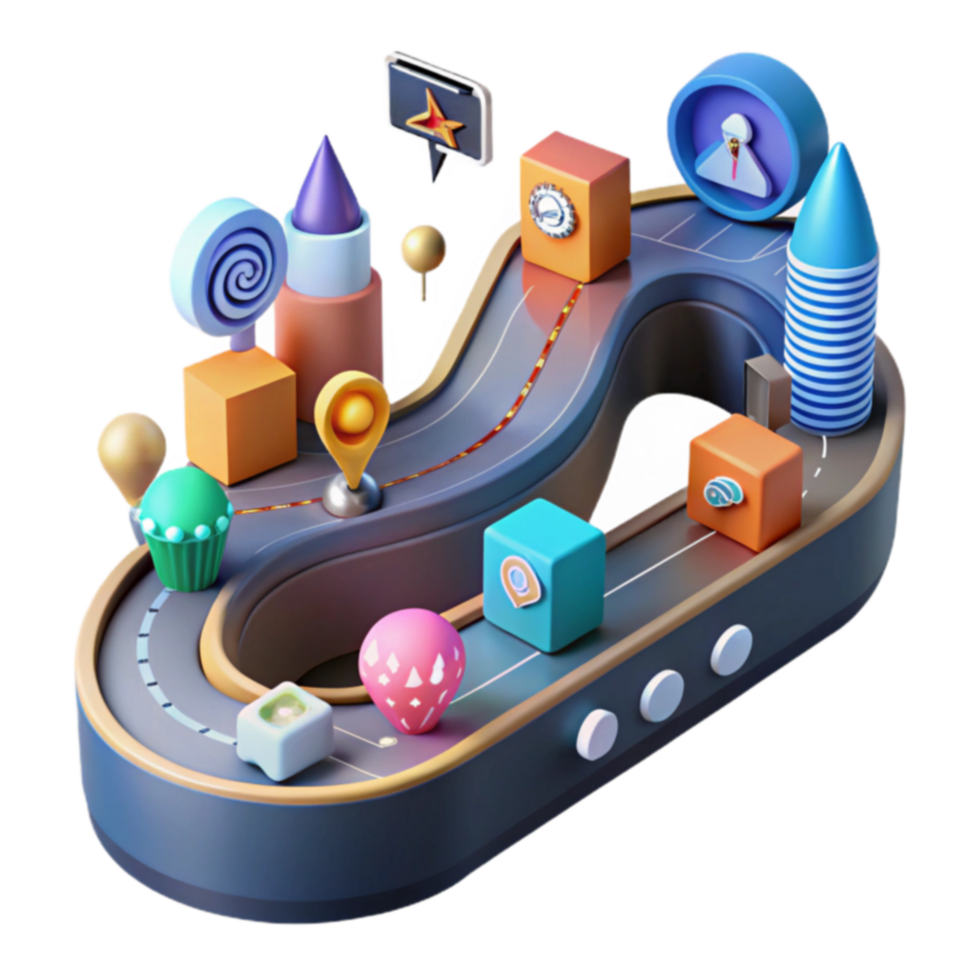 3D Journey Interactive Location Navigation Guide png