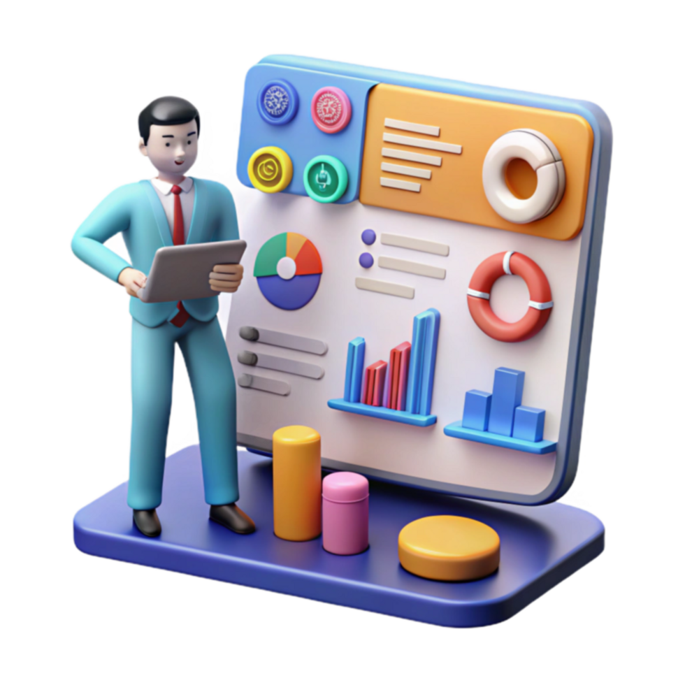 Data Analysis Dashboard Visualizing Business Performance png