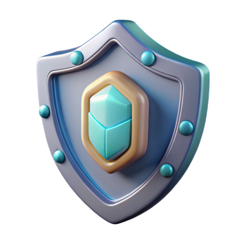 3D Render Shields, Protection, Security, Icon, Digital, Asset, Game, Graphic, Design, Safety png