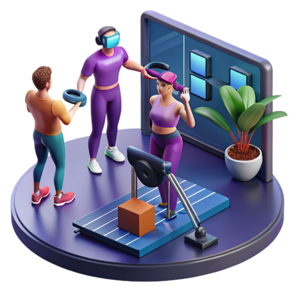 VR Fitness Interactive Workout in Virtual Reality png