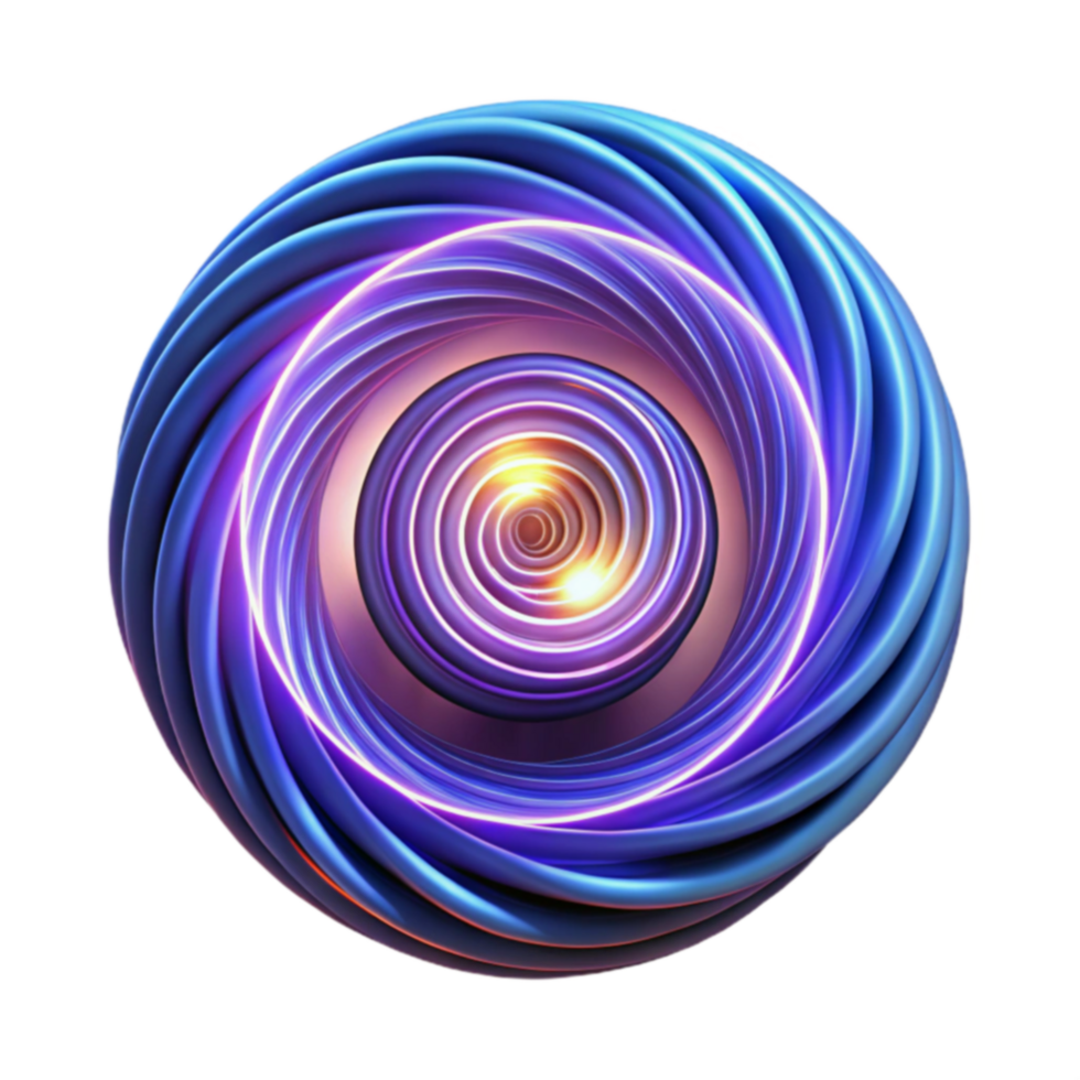 Abstract Swirling Circular Light Pattern png