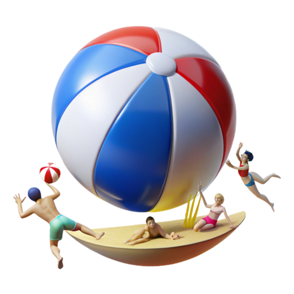 Beach Ball Fun Summer Vacation Activities png