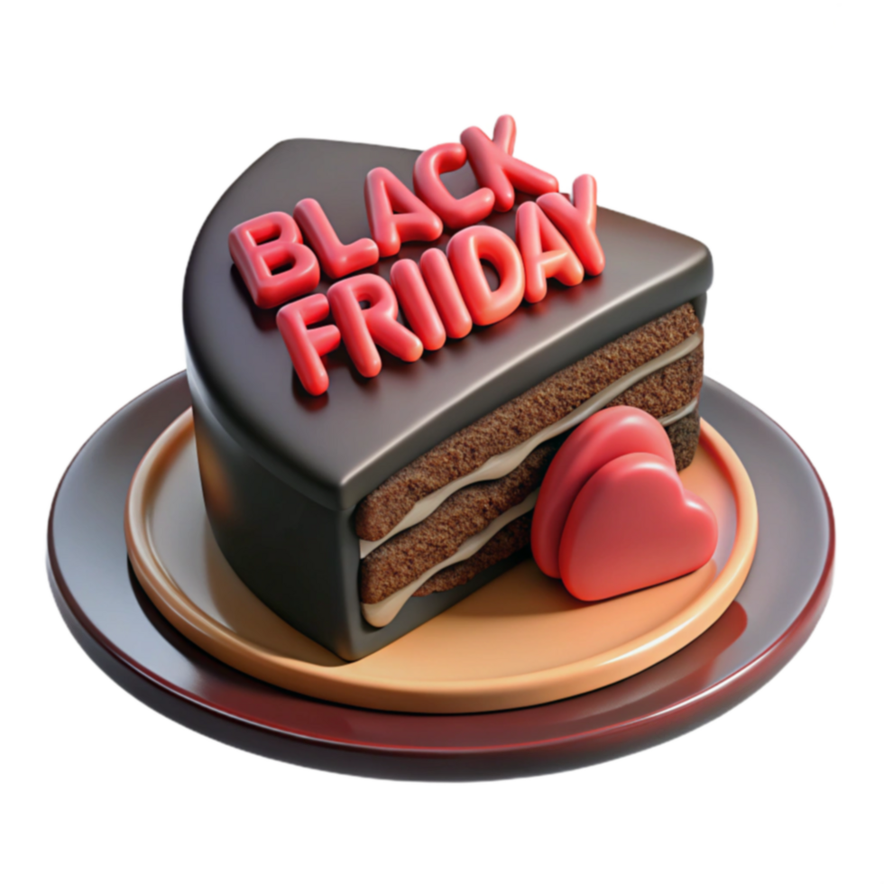 Black Friday Chocolate Cake Delight png
