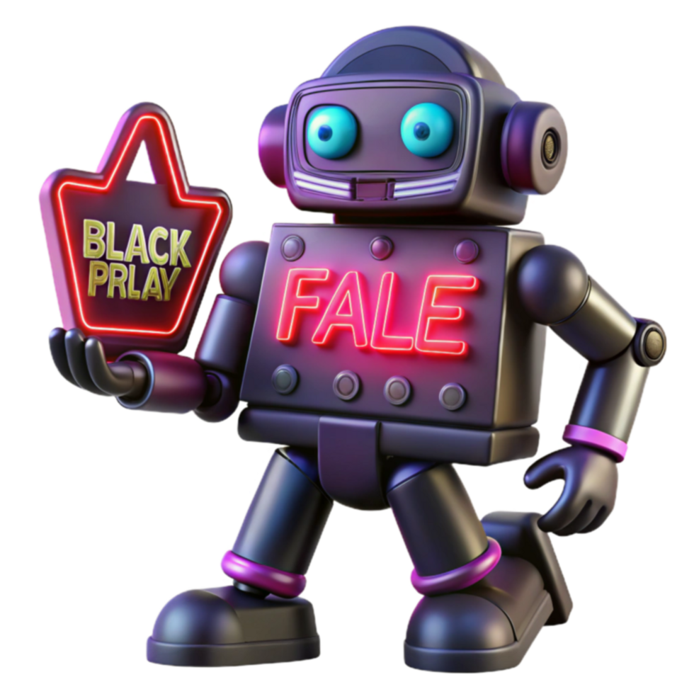 Robot Reveals Black Friday Sale Deception png