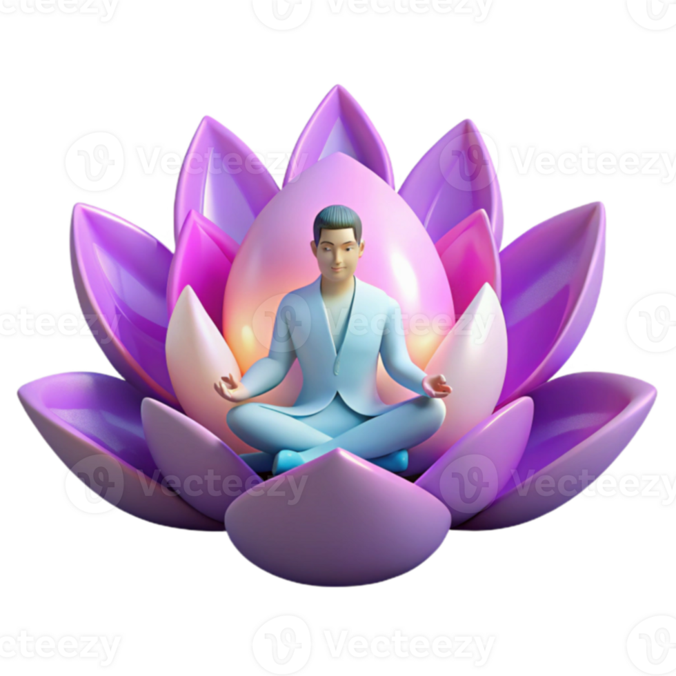 Mindfulness Meditation Finding Inner Peace in a Lotus Pose png