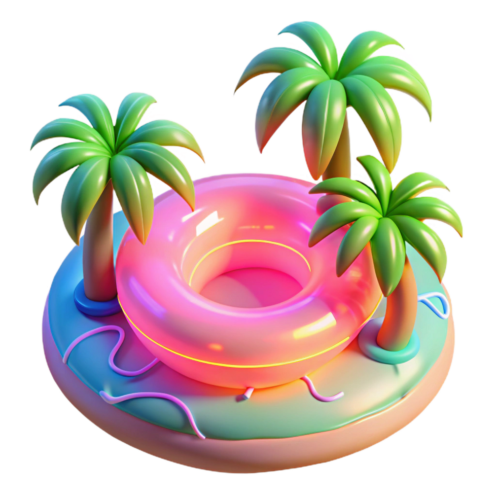 Tropical Island Inflatable Pool Float png