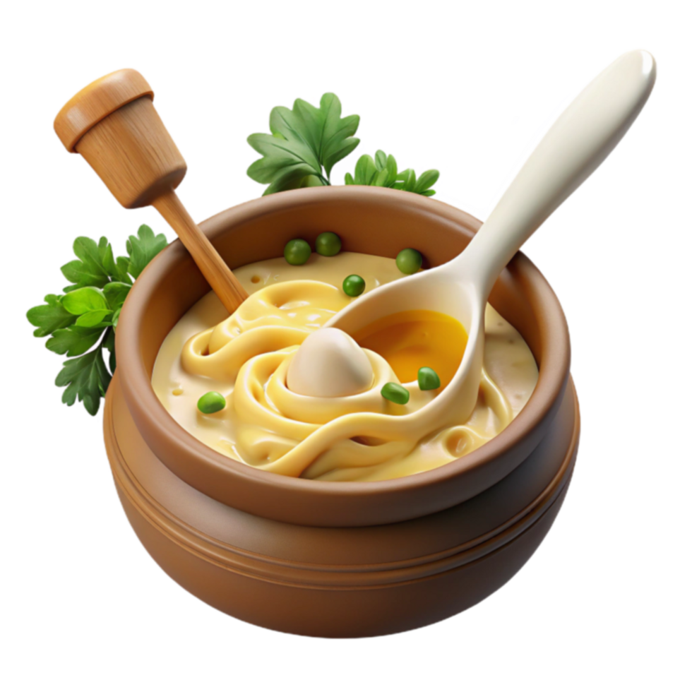 Creamy Pasta with Egg and Peas png