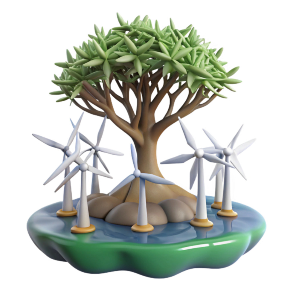 Sustainable Energy Tree Wind Turbines png