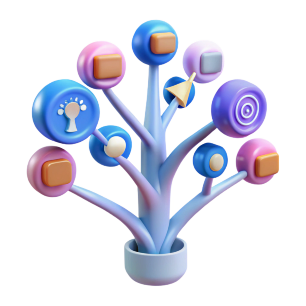 Interactive Data Visualization Tree A 3D Conceptual Model png