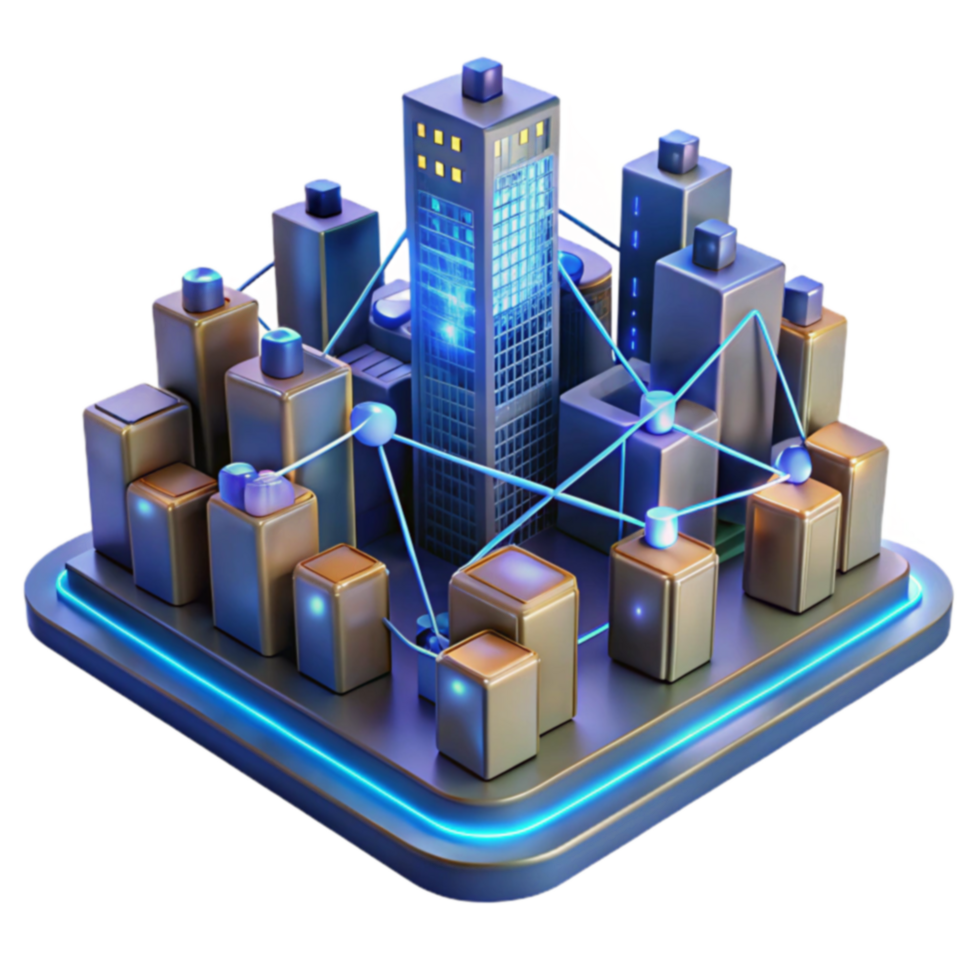 Smart City Infrastructure Networked Urban Development png