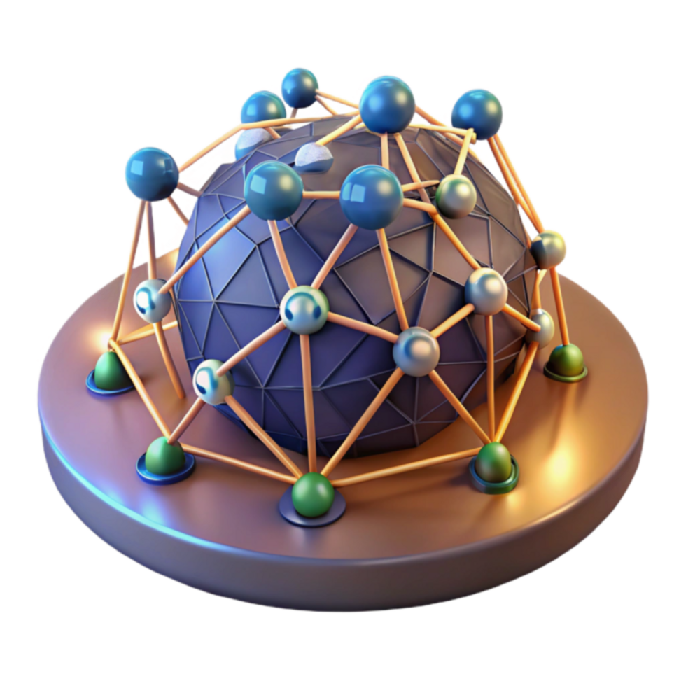 Global Network Interconnected Nodes and Complex Systems png