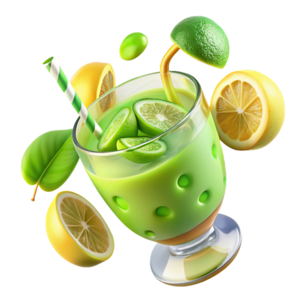 Refreshing Lime Lemon Smoothie Recipe png