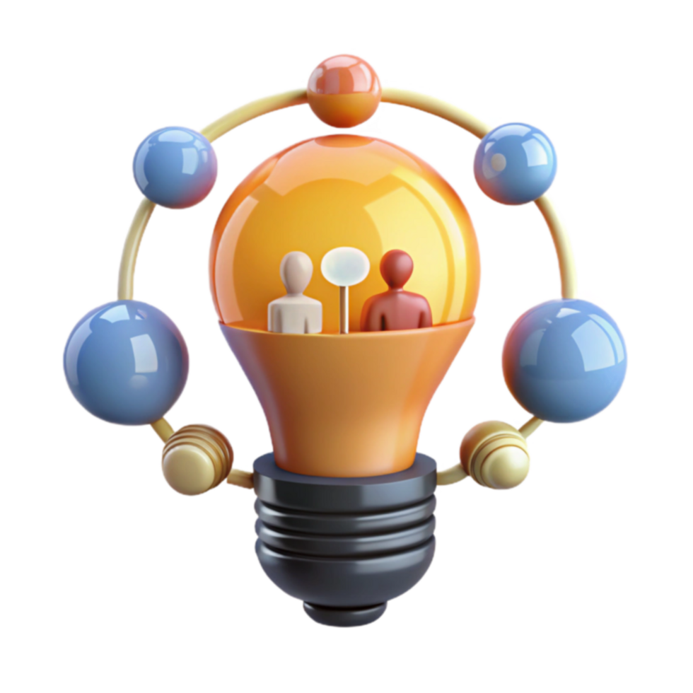 Teamwork, Collaboration, Innovation Bright Ideas Through Shared Insight png