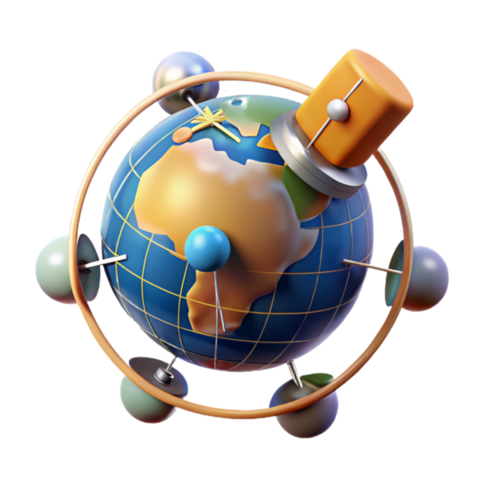 Global Navigation Satellite Orbit Location Tracking png