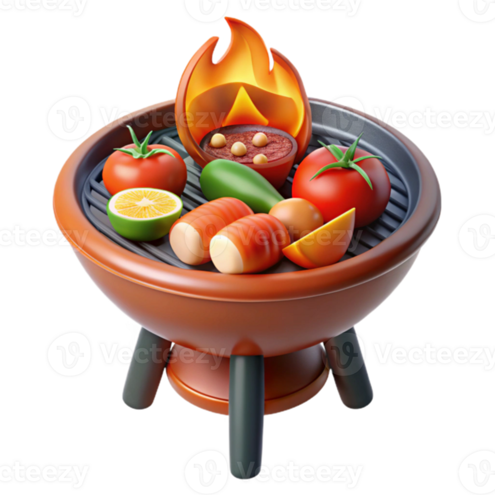 Summer Grill Delicious Food, Flaming Fun png