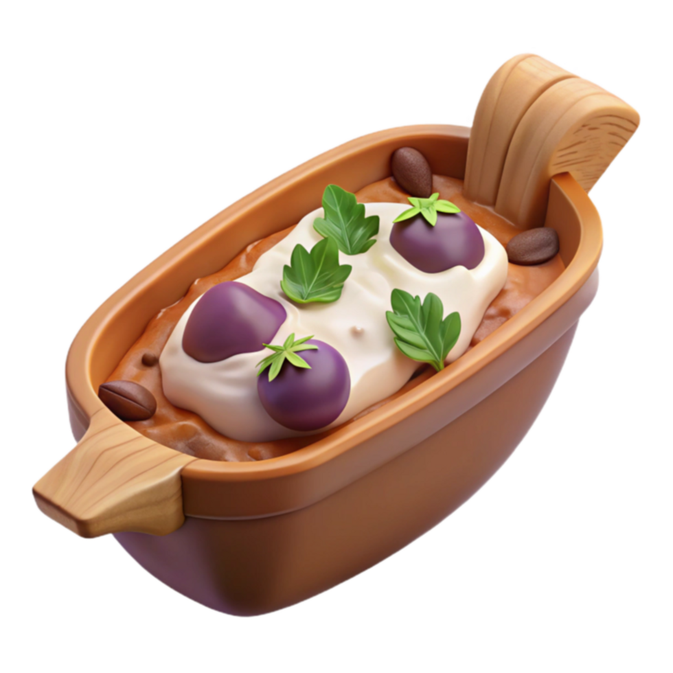 Creamy Stew with Purple Fruits and Herbs png
