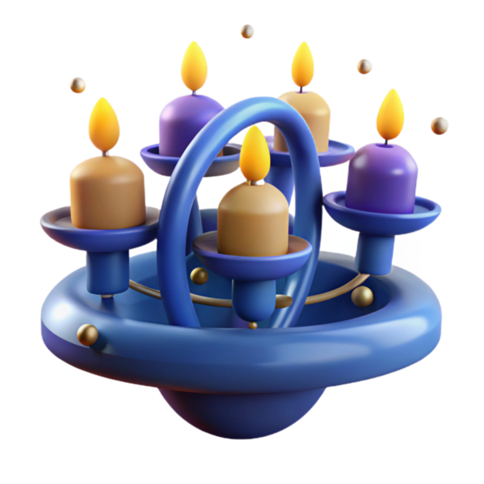 Abstract Candle Holder Five-Candle Design png